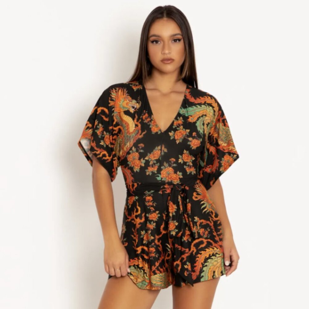 Blackmilk Dragon Rising Slinky Playsuit